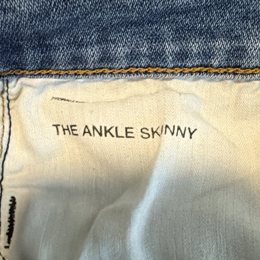 7 For All Mankind Women's Skinny Jeans Light Wash Blue Denim Stretch Size 30 - Picture 7 of 9